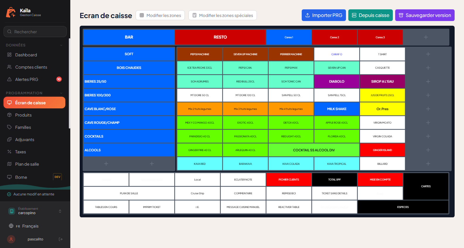 Register screen editor